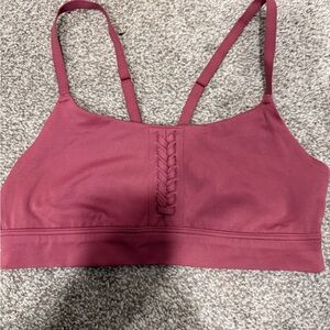 Offline by aerie Braided Front Sports Bra - Rosewood